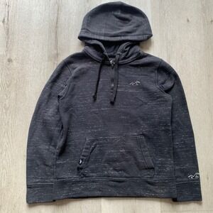 Hollister Men's XS‎ Charcoal Heather Textured 1/4 Zip Pullover Hoodie streetwear